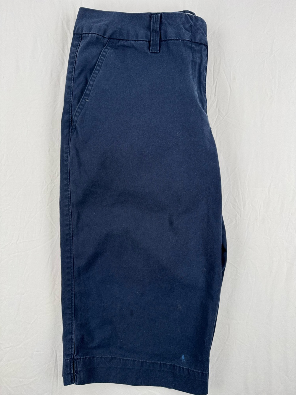 Izod Flat Front Navy Blue Women's Bermuda Shorts - Picture 4 of 8